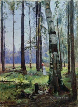  ivanovich - Waldrand 1 klassische Landschaft Ivan Ivanovich Bäume